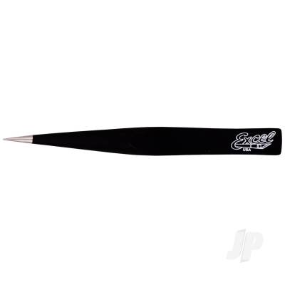 Hollow Handle Ultra Fine Point Tweezers, Black (Carded)