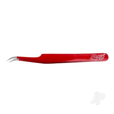 Slant Point Fine Point Tweezers, Red (Carded)