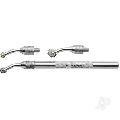 Pounce Wheel Set, Three Wheel Heads with .25in, .312in, .437in (Carded)