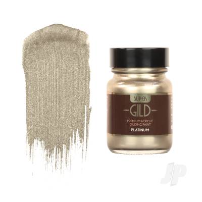 Super GILD Acrylic Gilding Enamel Paint, Platinum (30ml)