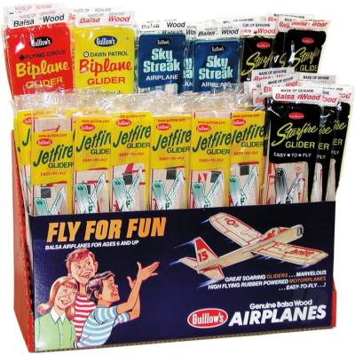 Balsa Planes 2-Tier 4-Assortment Combo Pack Display (84 pcs)