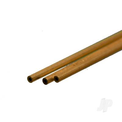 Brass Round Tube, 1/16 x 12in - .014in Wall (3 pcs)