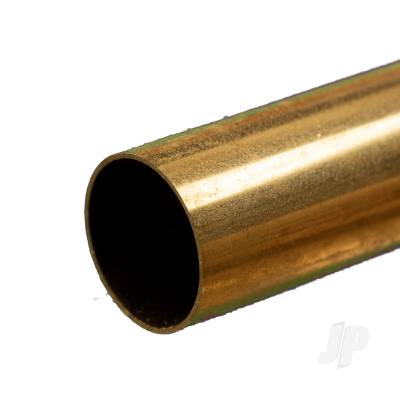 Brass Round Tube, 9/16 x 12in - .014in Wall