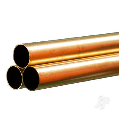 Brass Round Tube, 19/32 x 36in - .014in Wall