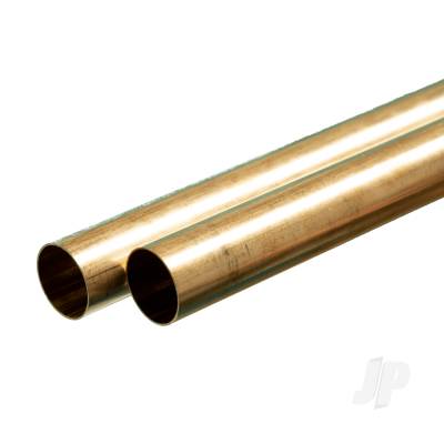 Brass Round Tube, 21/32 x 36in - .014in Wall