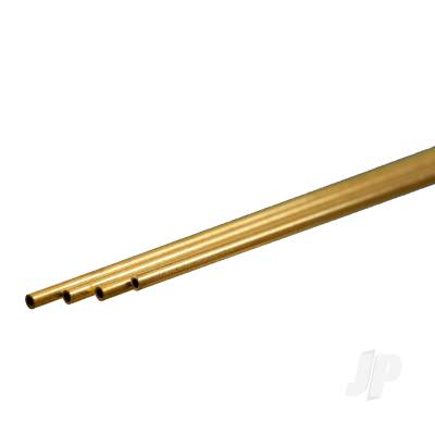 Brass Round Tube, 1.5 x 300mm, .225mm Wall (4 pcs)