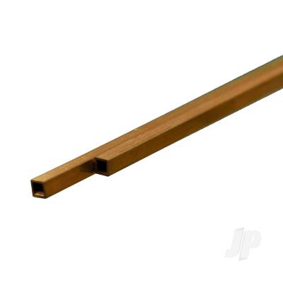 Brass Square Tube, 3 x 300mm, .45mm Wall (2 pcs)