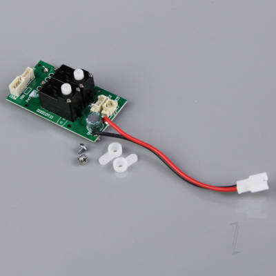 Receiver with Gyro and Surface Mounted Servos (XCub)