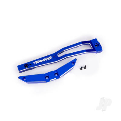 Chassis brace, front, 6061-T6 aluminium (Blue-anodised / 2.5x6mm CCS (with threadlock) (2 pcs)