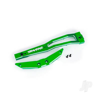 Chassis brace, front, 6061-T6 aluminium (Green-anodised / 2.5x6mm CCS (with threadlock) (2 pcs)