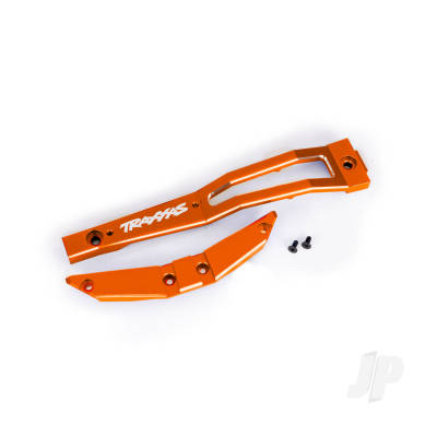 Chassis brace, front, 6061-T6 aluminium (Orange-anodised / 2.5x6mm CCS (with threadlock) (2 pcs)