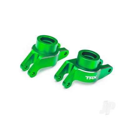 Carriers, stub axle (green-anodised 6061-T6 aluminium) (rear) (left & right)