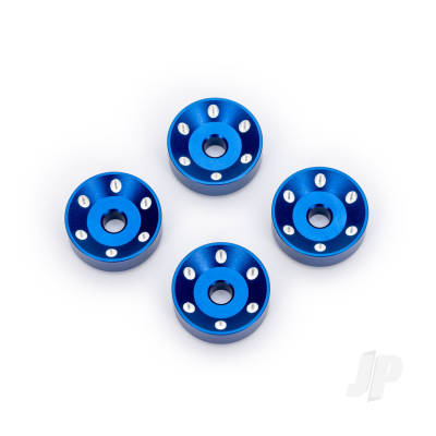 Wheel washers, machined aluminium, Blue (4)