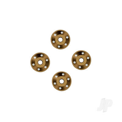 Wheel washers, machined aluminium, bronze (4)