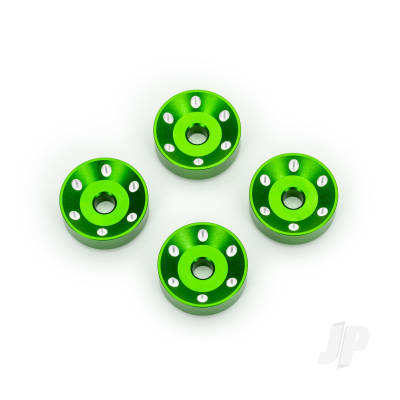 Wheel washers, machined aluminium, Green (4)