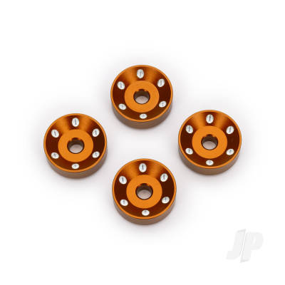 Wheel washers, machined aluminium, Orange (4)