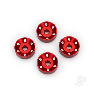 Wheel washers, machined aluminium, Red (4)