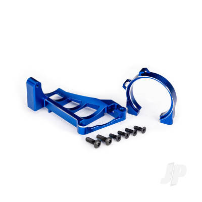Motor mounts (front & rear) (Blue-anodised 6061-T6 aluminium) / 3x10mm CCS (with threadlock) (4) / 4x12mm BCS (with threadlock) (2) (for use with #3461 motor)
