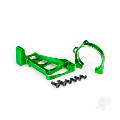 Motor mounts (front & rear) (Green-anodised 6061-T6 aluminium) / 3x10mm CCS (with threadlock) (4) / 4x12mm BCS (with threadlock) (2) (for use with #3461 motor)