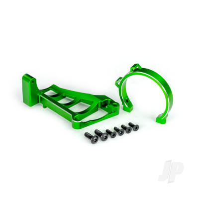 Motor mounts (front & rear) (Green-anodised 6061-T6 aluminium) / 3x10mm CCS (with threadlock) (4) / 4x12mm BCS (with threadlock) (2) (for use with #3483 motor)