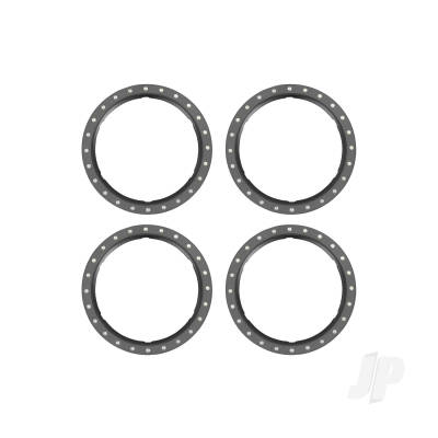 Beadlock rings, grey (machined aluminium) (4)