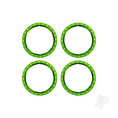 Beadlock rings, green (machined aluminium) (4)