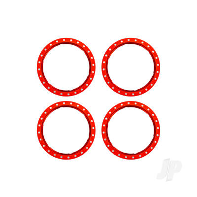 Beadlock rings, red (machined aluminium) (4)