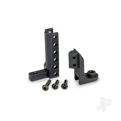Hitch, boat trailer (top & bottom)/ 3x12mm BCS (Black stainless) (2)