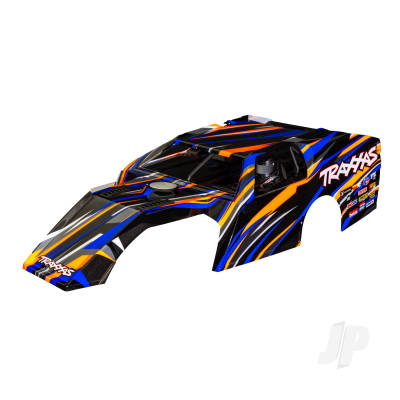 Body, Slash Modified, Blue (painted, decals applied) (assembled with front & rear body mounts and body support for clipless mounting)