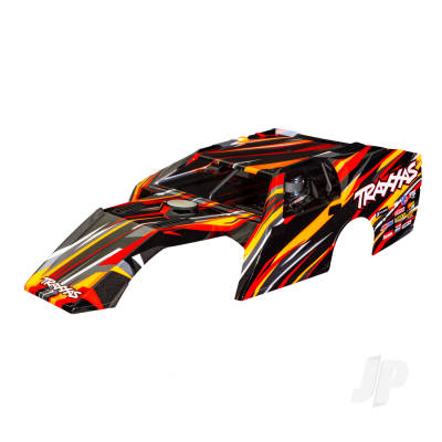 Body, Slash Modified, Orange (painted, decals applied) (assembled with front & rear body mounts and body support for clipless mounting)