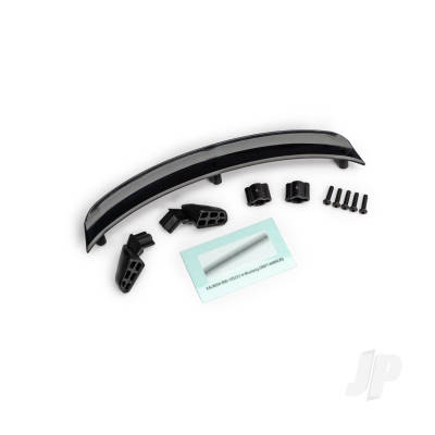Mirrors, side, Black (left & right)/ mirror retainers (2)/ spoiler, Black/ 2.5x10 BCS (5) (fits #10511 body)