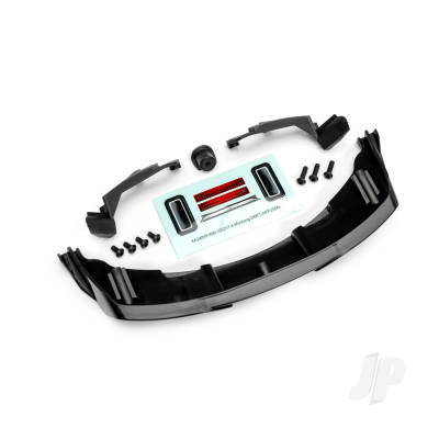 Diffuser, rear / retainer / body supports (left & right) / 3x10mm BCS (3) / 3x6mm BCS (4) (fits #10511 body)