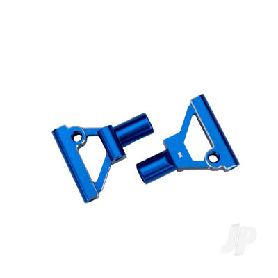 Suspension arms, lower, front, 6061-T6 aluminium (Blue-anodised) (left & right)/ 2.5x5mm BCS (with threadlock) (2 pcs)