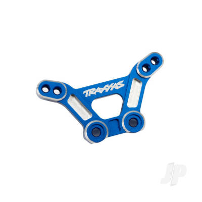 Shock tower, front, 6061-T6 aluminium (Blue-anodised) / 3x15mm BCS (with threadlock) (2 pcs)