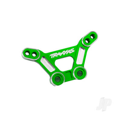 Shock tower, front, 6061-T6 aluminium (Green-anodised) / 3x15mm BCS (with threadlock) (2 pcs)