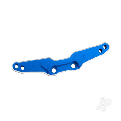Shock tower, rear, 6061-T6 aluminium (Blue-anodised) / 3x15mm BCS (with threadlock) (2 pcs)