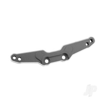 Shock tower, rear, 6061-T6 aluminium (Grey-anodised) / 3x15mm BCS (with threadlock) (2 pcs)