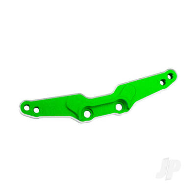 Shock tower, rear, 6061-T6 aluminium (Green-anodised) / 3x15mm BCS (with threadlock) (2 pcs)
