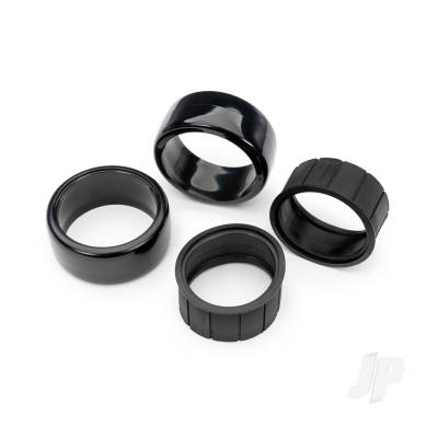 Tyres, 1.9" Drift (1 dot, hard, rough surfaces) (rear) (2)/ rubber inserts (2)
