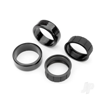 Tyres, 1.9" Drift (2 dots, soft, smooth surfaces)) (front) (2)/ rubber inserts (2)