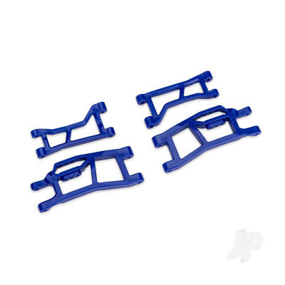 Suspension arms, front (upper left (1), upper right (1), lower left (1), lower right (1)) (blue) (for use with #10790 Mini Maxx WideMaxx suspension kit)