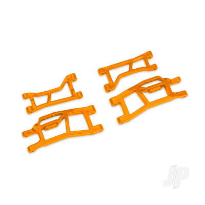 Suspension arms, front (upper left (1), upper right (1), lower left (1), lower right (1)) (orange) (for use with #10790 Mini Maxx WideMaxx suspension kit)