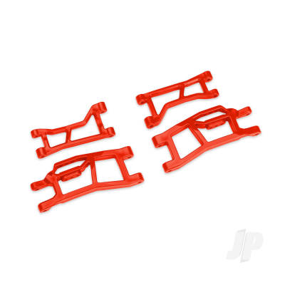 Suspension arms, front (upper left (1), upper right (1), lower left (1), lower right (1)) (red) (for use with #10790 Mini Maxx WideMaxx suspension kit)