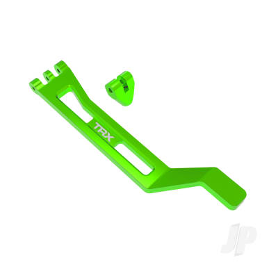 Battery hold-down, hold-down post (Green-anodised 6061-T6 aluminium), 3x15mm BCS (with threadlock) (1)