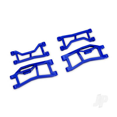 Suspension arms, rear (upper left (1), upper right (1), lower left (1), lower right (1)) (blue) (for use with #10790 Mini Maxx WideMaxx suspension kit)