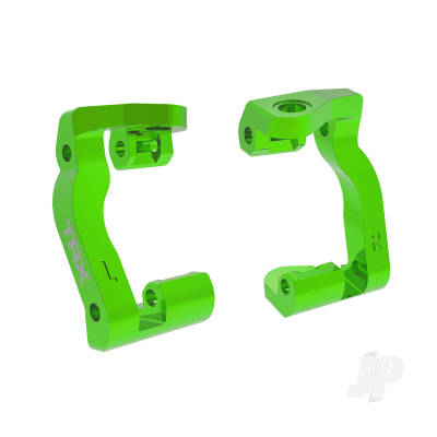Caster blocks (c-hubs), 6061-T6 aluminium (Green-anodised) (left & right)