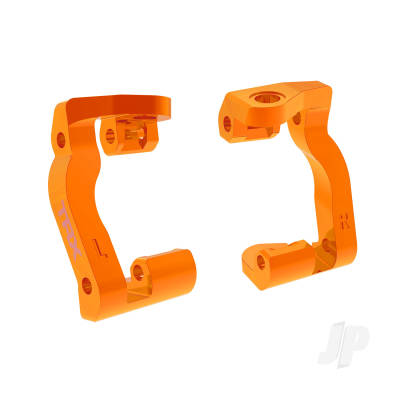 Caster blocks (c-hubs), 6061-T6 aluminium (Orange-anodised) (left & right)