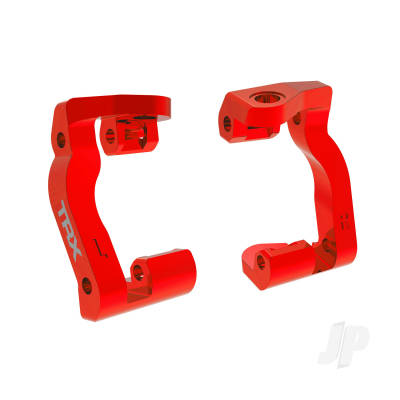 Caster blocks (c-hubs), 6061-T6 aluminium (Red-anodised) (left & right)