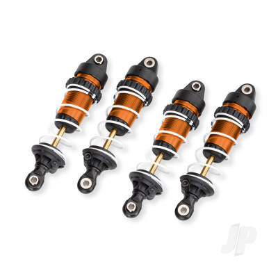 Shocks, GTR long, Orange-anodised, PTFE-coated bodies with TiN shafts (assembled with springs) (4 pcs)