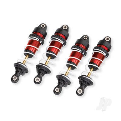 Shocks, GTR long, Red-anodised, PTFE-coated bodies with TiN shafts (assembled with springs) (4 pcs)